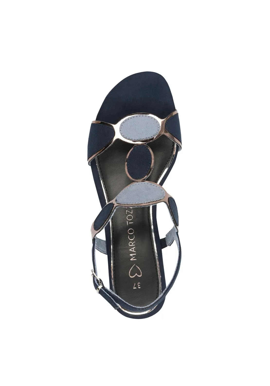 Low Heeled Sandal - Navy