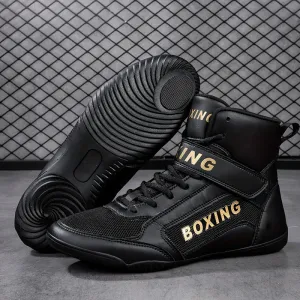 Men's Professional Boxing Shoes | White Or Blacks Boots