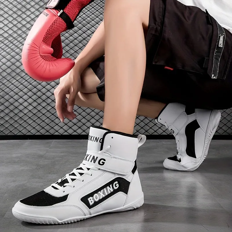 Men's Professional Boxing Shoes | White Or Blacks Boots