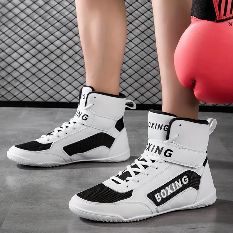 Men's Professional Boxing Shoes | White Or Blacks Boots
