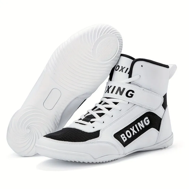Men's Professional Boxing Shoes | White Or Blacks Boots