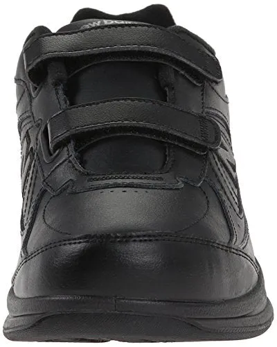 New Balance Men's MW577 Leather Hook/Loop Walking Shoe,Black,11 4E US