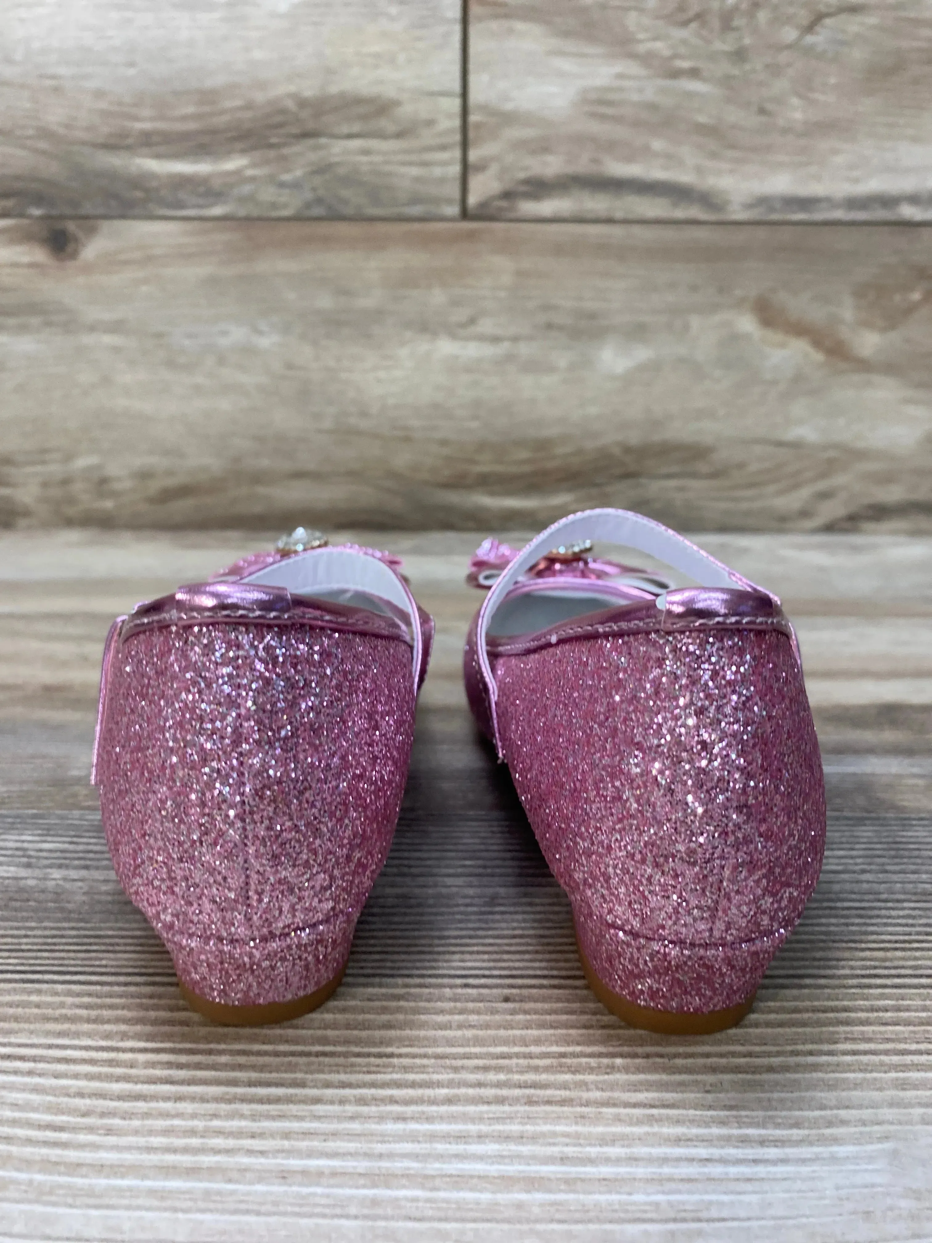 NEW Furdeour Girls Mary Jane Glitter Princess Shoes Pink Sz 2Y
