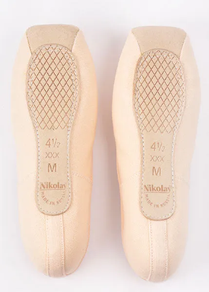 Nikolay Katya, Canvas, Ballet Pink, Medium Shank Pointe Shoe