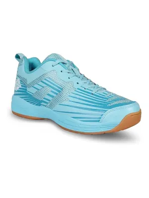 Nivia Super Court 2.0 Badminton Shoe For Mens | Eva & Natural Rubber Sole With Breathable Mesh Upper With Tpu Fusion Technology |For Sports, Badminton, (Sky Blue)