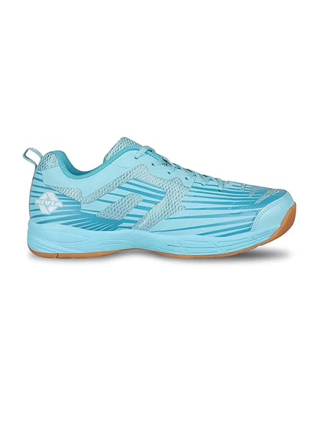 Nivia Super Court 2.0 Badminton Shoe For Mens | Eva & Natural Rubber Sole With Breathable Mesh Upper With Tpu Fusion Technology |For Sports, Badminton, (Sky Blue)