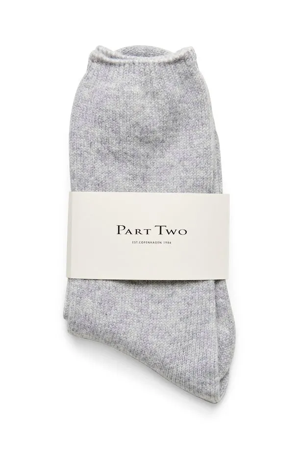 PART TWO TEONA SOCKS GREY MELANGE