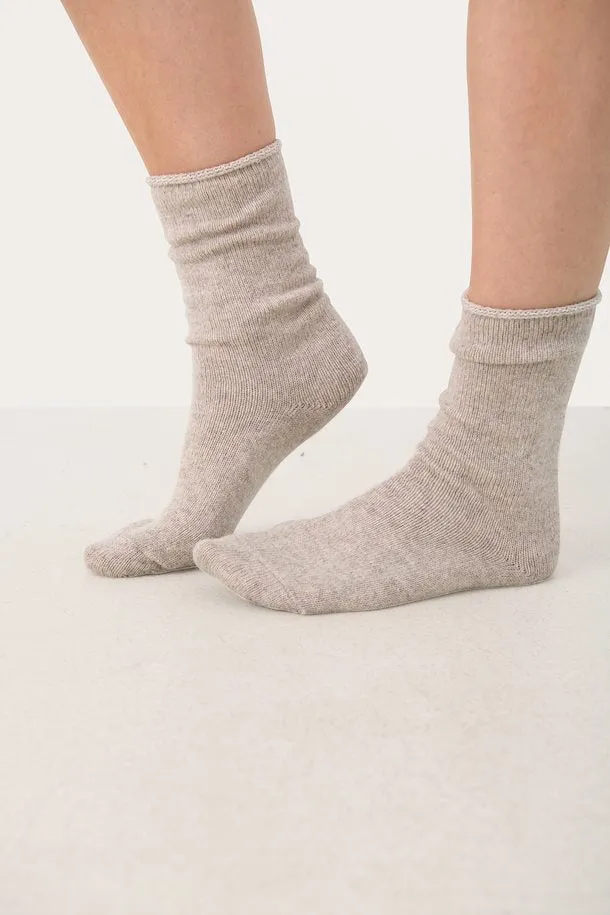 PART TWO TEONA SOCKS NATURAL MELANGE
