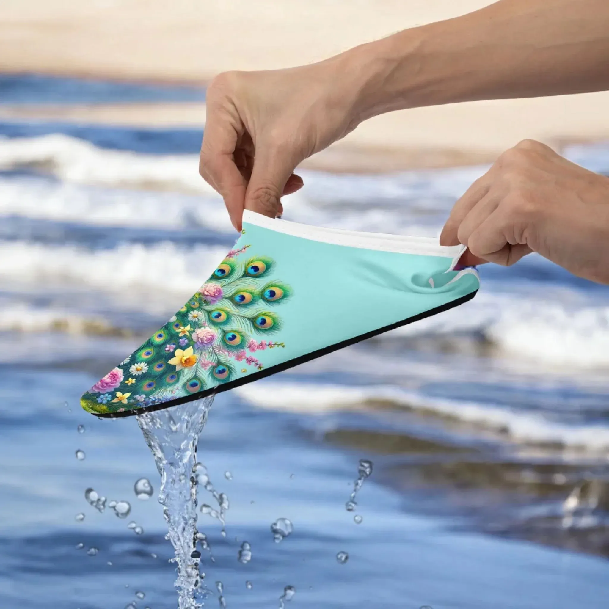 Personalized Summer Fashion Water Shoes, Custom Lightweight Aqua Shoes, Comfort Unisex Shoes