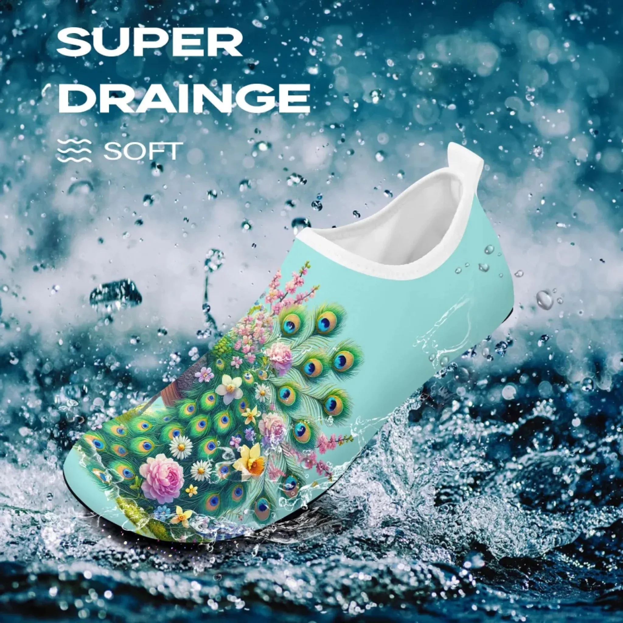 Personalized Summer Fashion Water Shoes, Custom Lightweight Aqua Shoes, Comfort Unisex Shoes