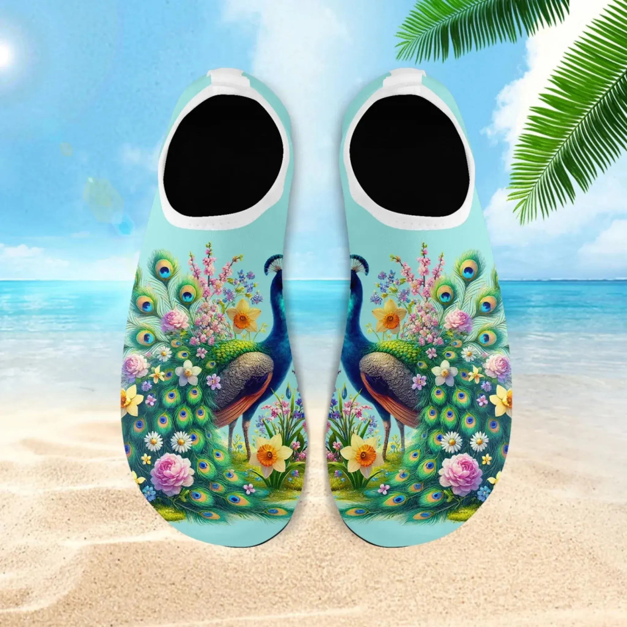 Personalized Summer Fashion Water Shoes, Custom Lightweight Aqua Shoes, Comfort Unisex Shoes
