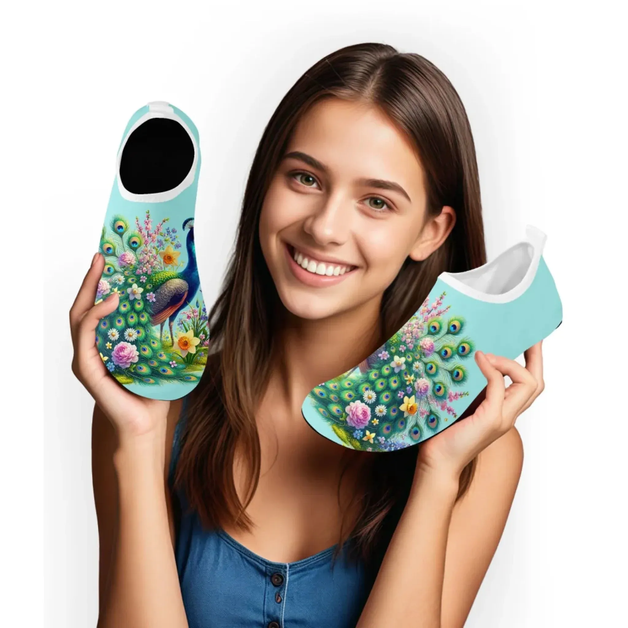Personalized Summer Fashion Water Shoes, Custom Lightweight Aqua Shoes, Comfort Unisex Shoes