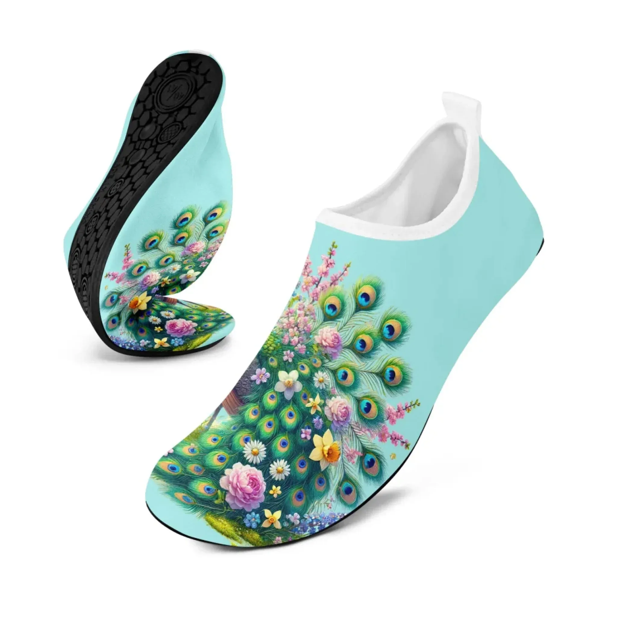 Personalized Summer Fashion Water Shoes, Custom Lightweight Aqua Shoes, Comfort Unisex Shoes