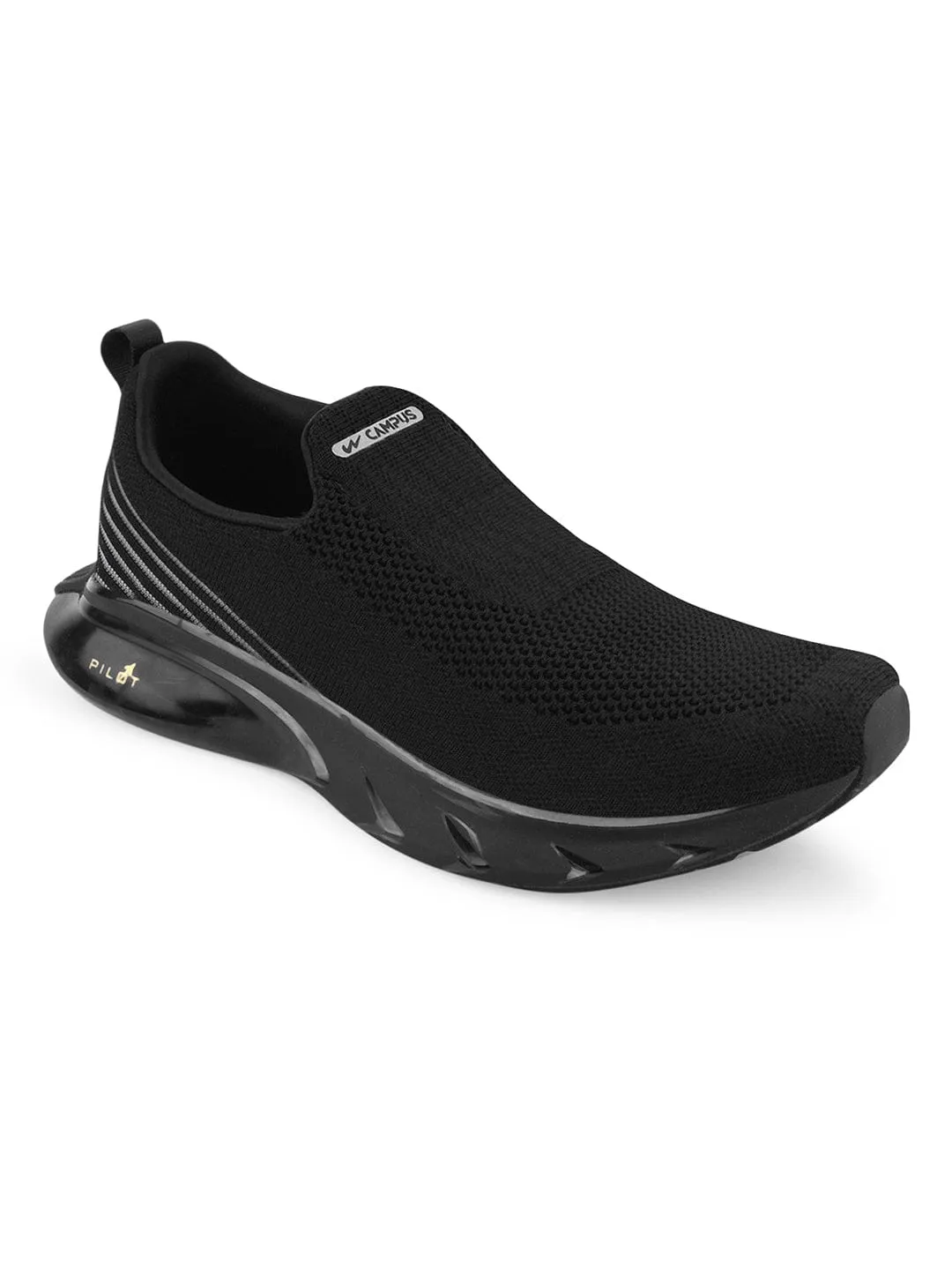 PILOT PRO Black Men's Walking Shoes