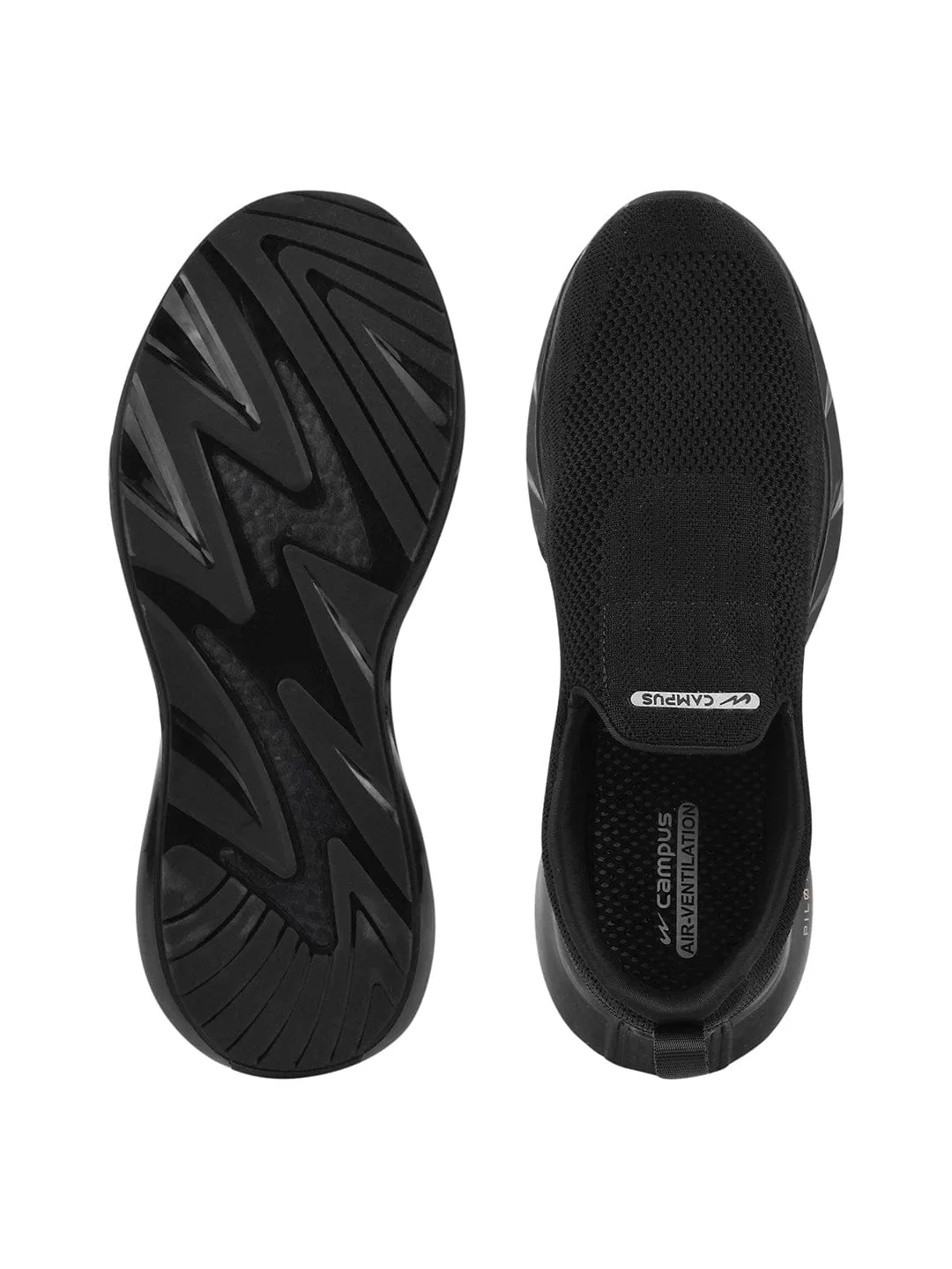 PILOT PRO Black Men's Walking Shoes