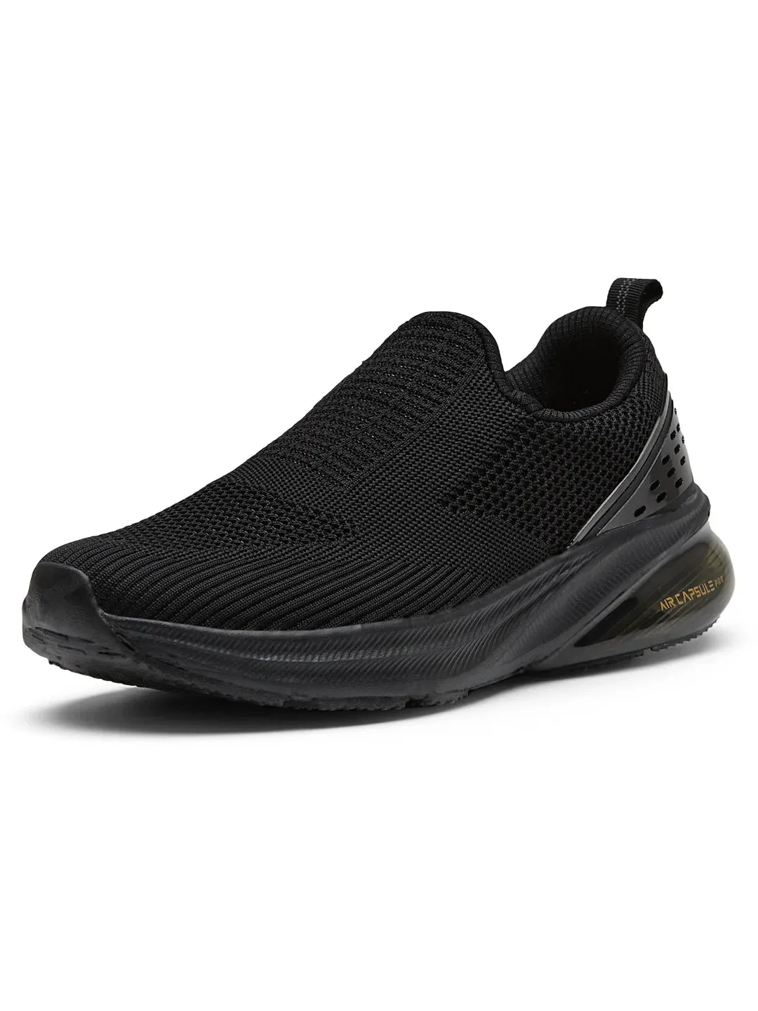 PORIUM Black Men's Walking Shoes