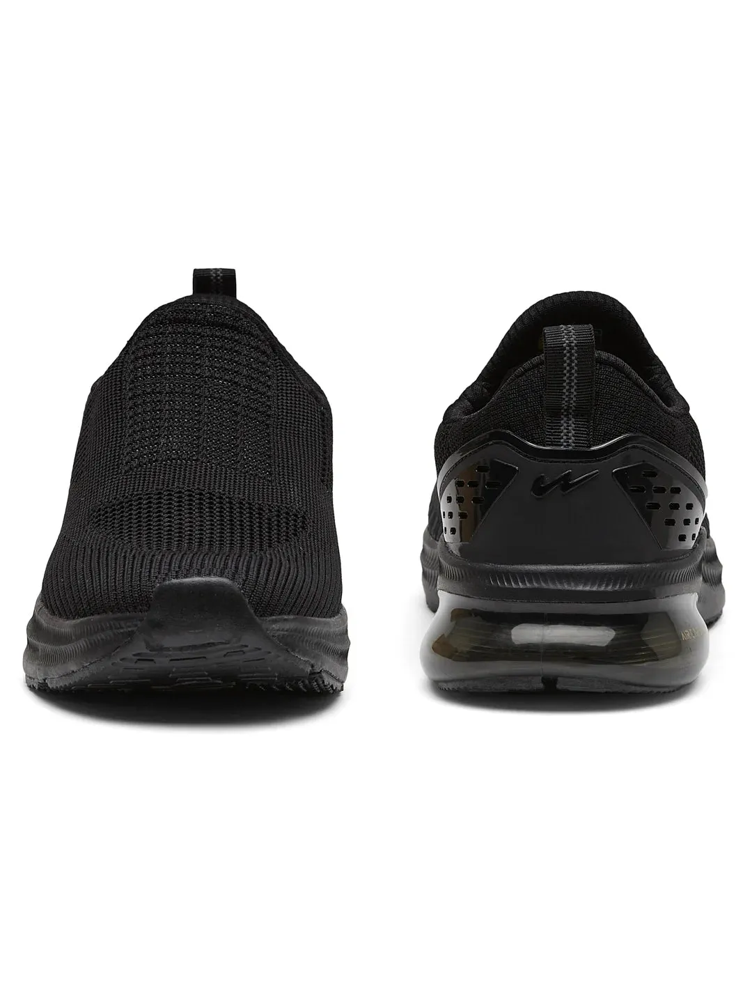 PORIUM Black Men's Walking Shoes
