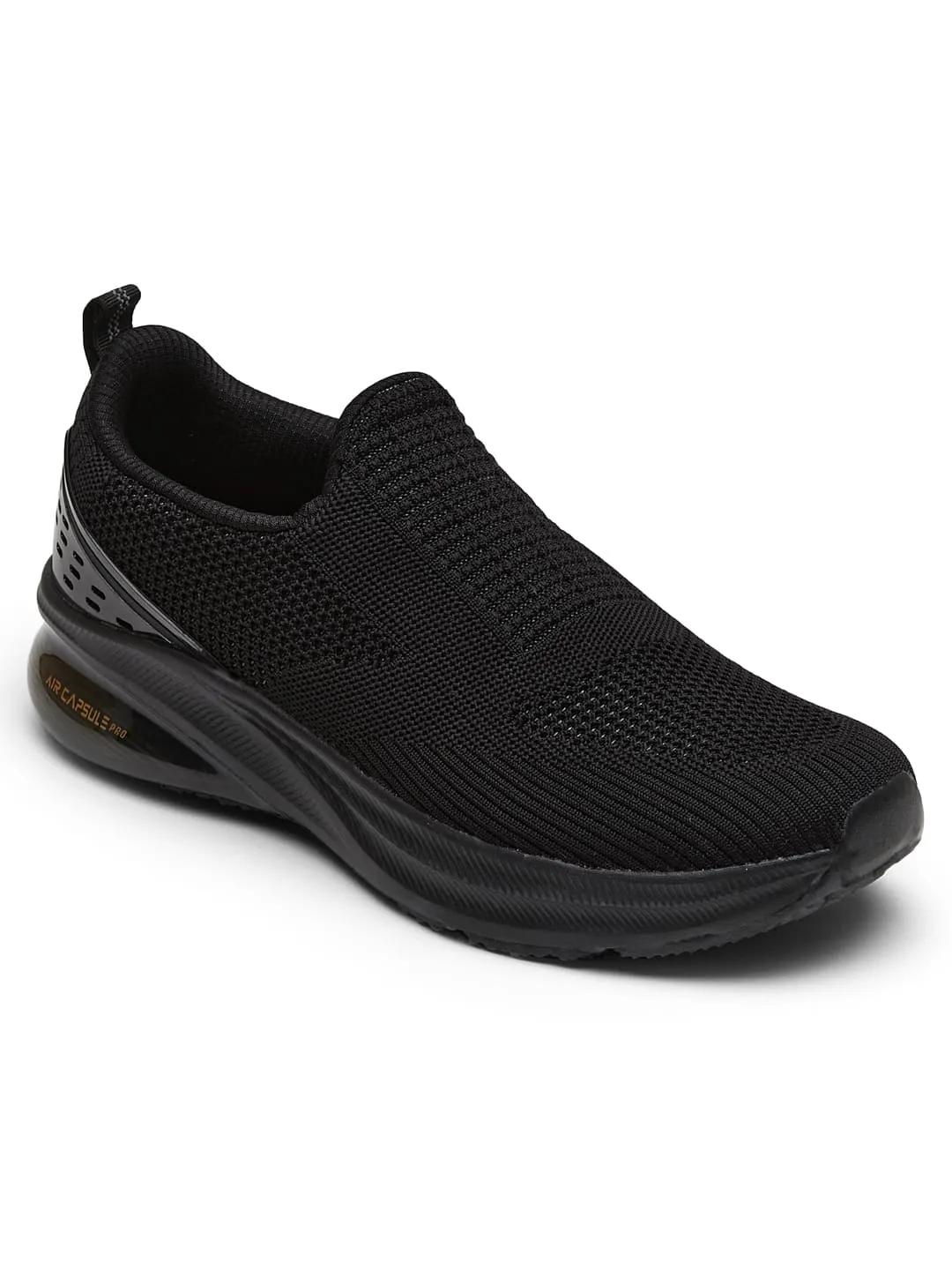 PORIUM Black Men's Walking Shoes