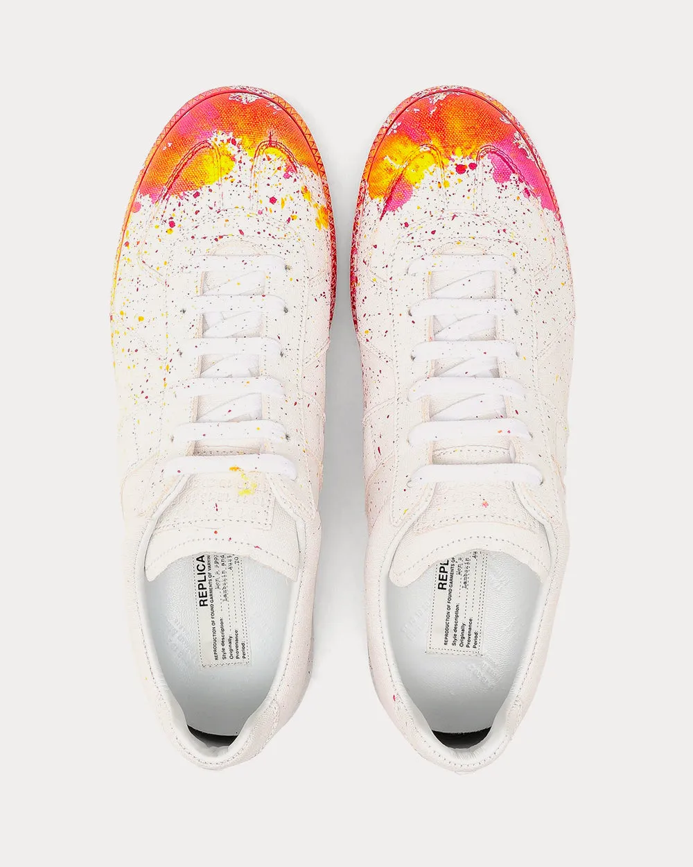 Replica Paint Drop White Low Top Sneakers