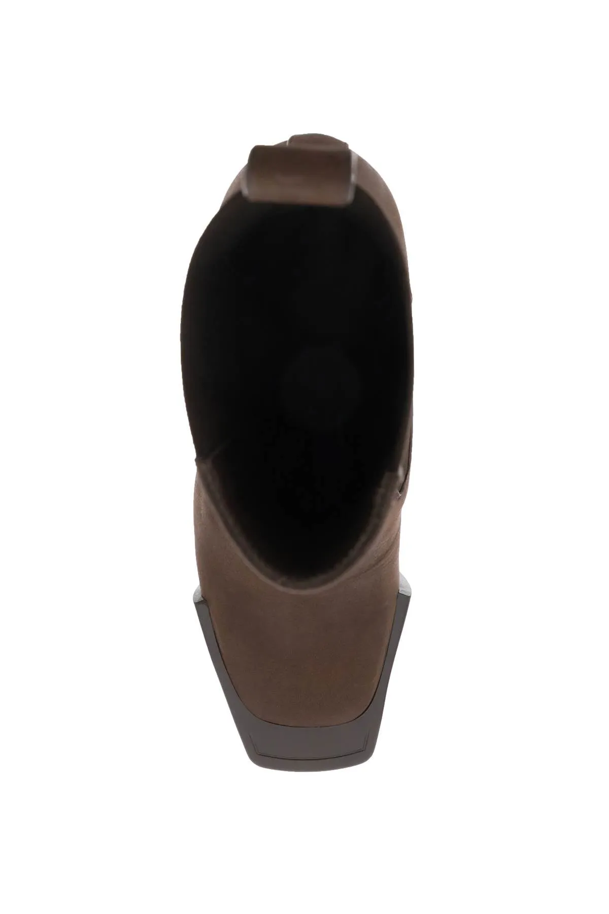 Rick owens platform heeled ankle boots