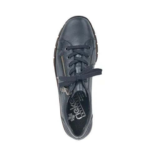 Rieker Wedge Shoes - 53702  - Navy