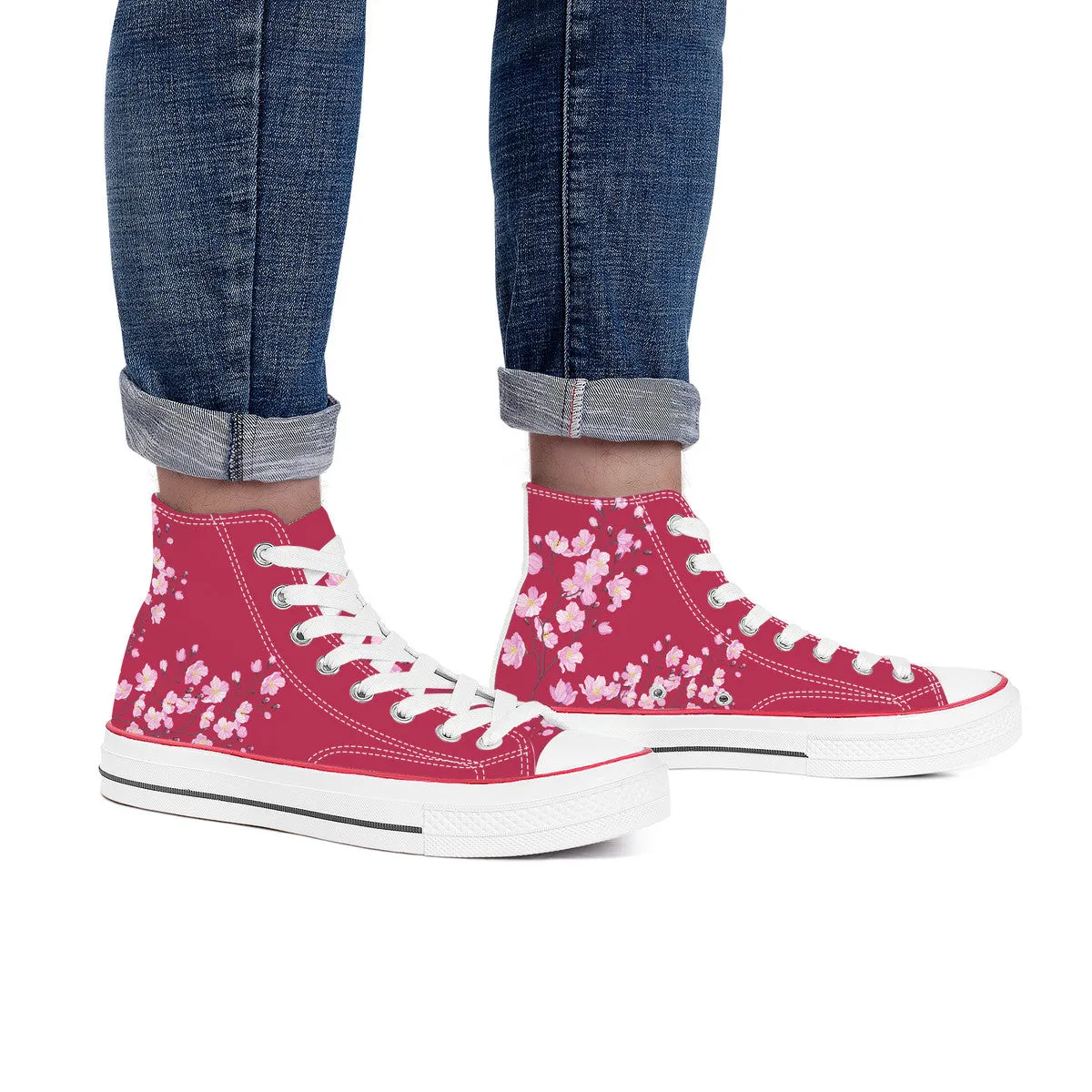 Sakura High Top Canvas Shoes