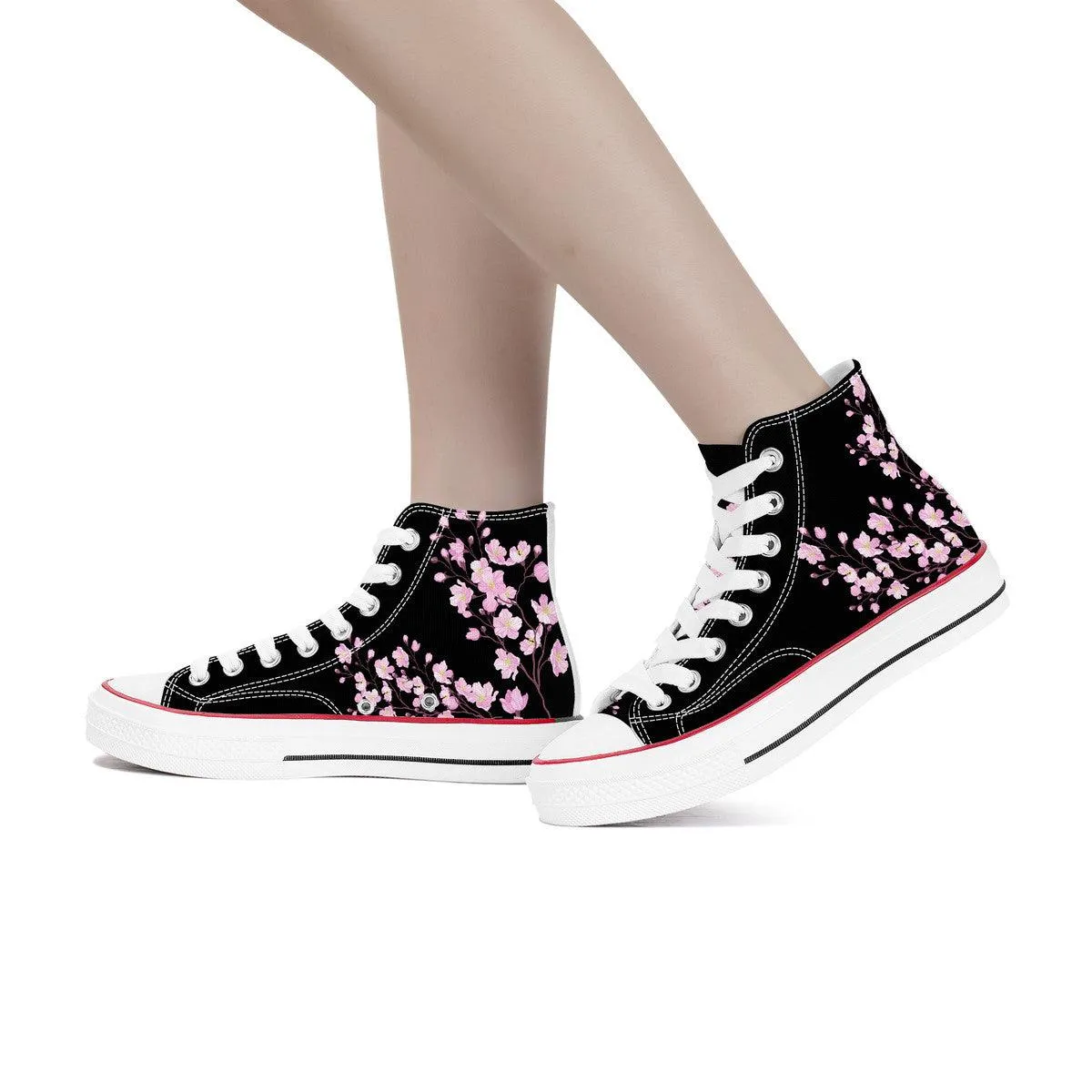 Sakura High Top Canvas Shoes