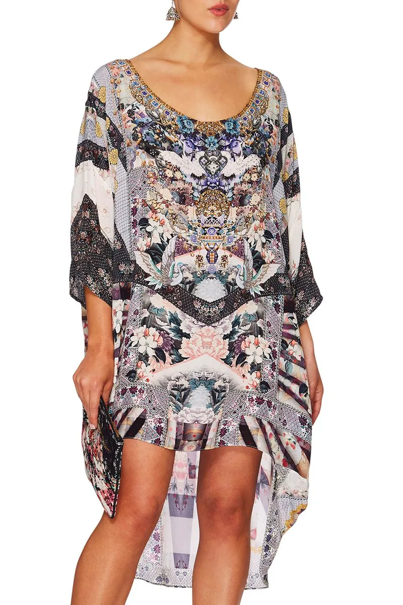 SCOOP BACK HEM DRESS IN HER SHOES