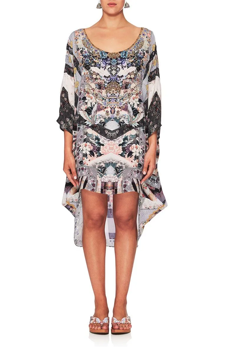SCOOP BACK HEM DRESS IN HER SHOES