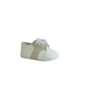 Soft Soled Saddle Shoe - White/Ecru