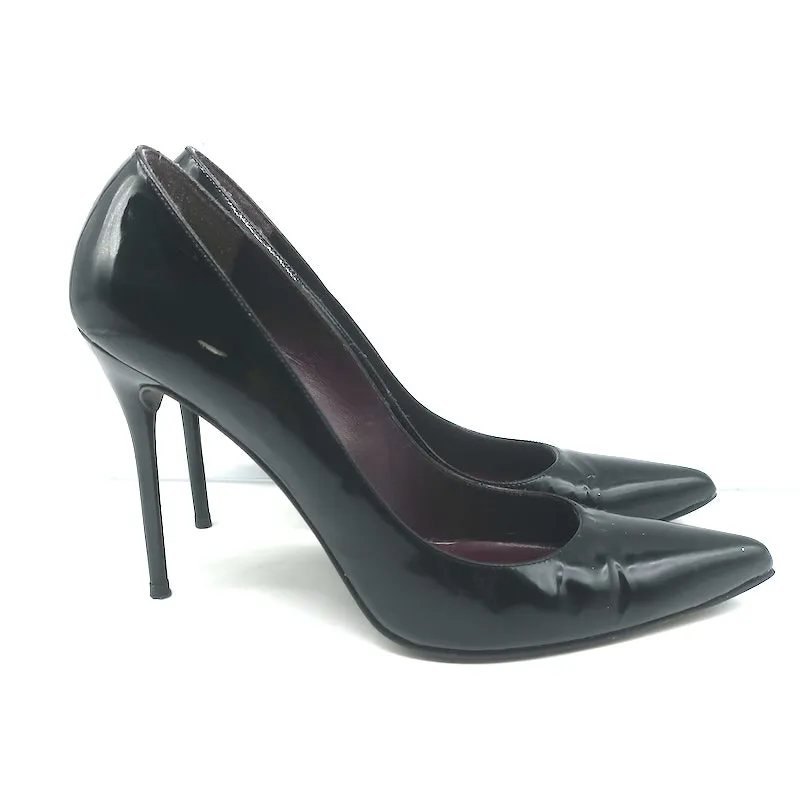 Stuart Weitzman Stuart Pumps Black Patent Leather Size 9.5 N Pointed Toe Heels