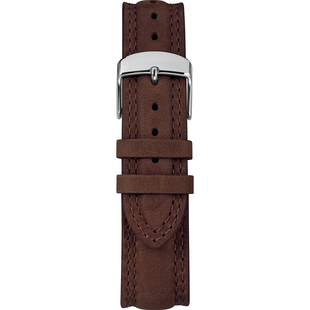 Timex Mens Expedition Metal Field Watch - Blue Dial/Brown Strap [TW4B16000JV]