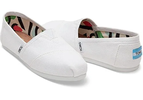TOMS Women's Seasonal Classics Optic White Canvas 7 B - Medium