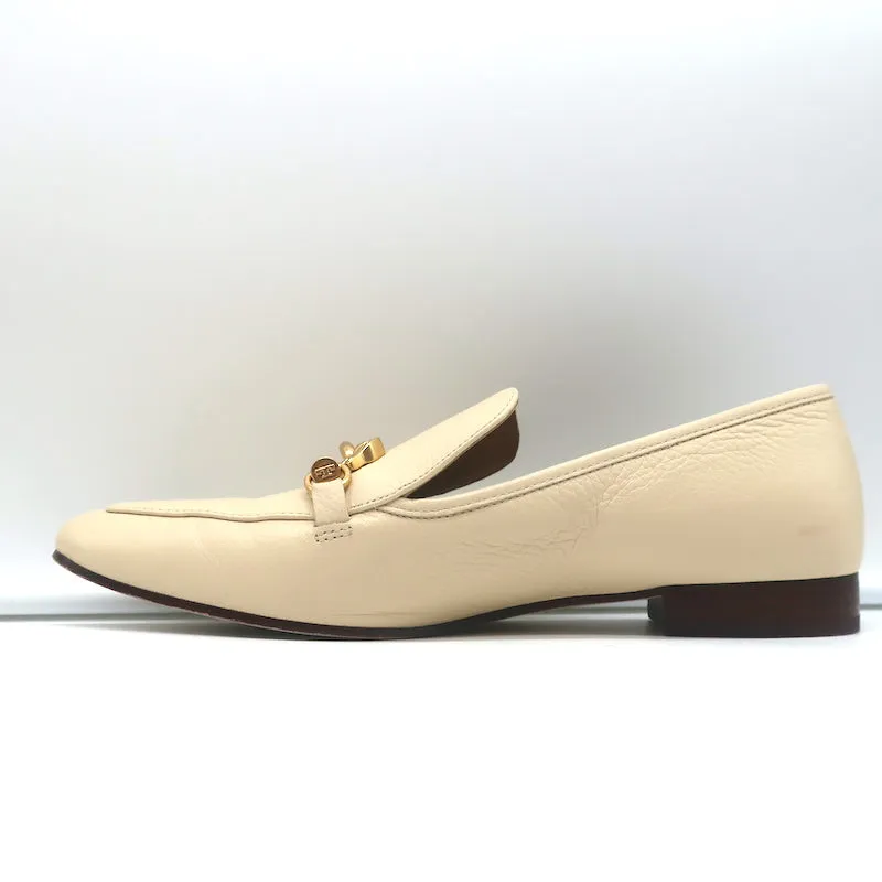 Tory Burch Jessa Horse Head Loafers Ivory Leather Size 10