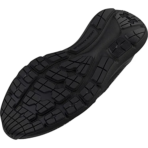 Under Armour Men's Surge 3 Road Running Shoe, (002) Black/Black/Black, 10