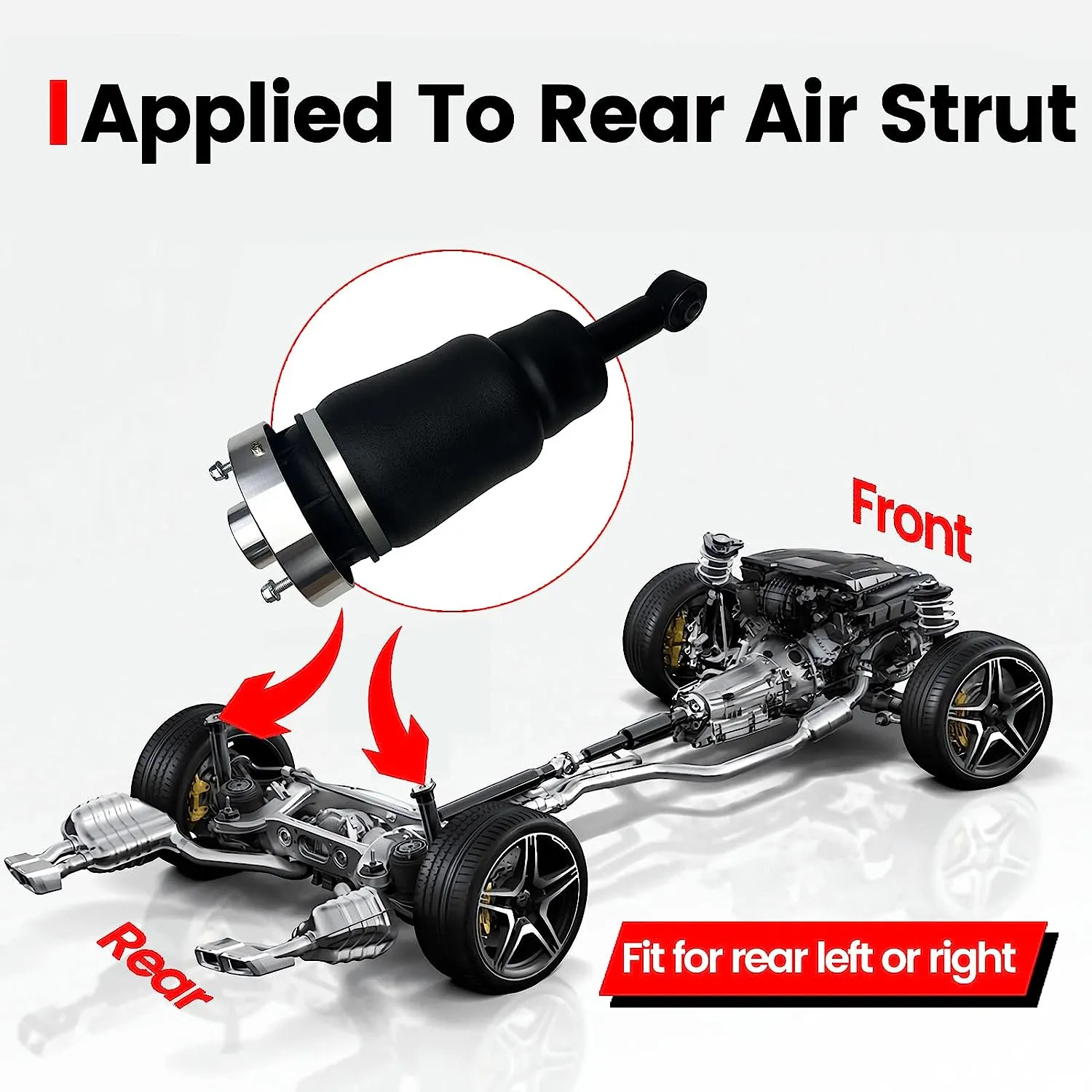 VIGOR Rear Air Strut Absorber, Compatible with 2002-2007 Lincoln Navigator and Ford Expedition Car Air Suspension Shock, OEM Replace Part Number 6L745A965AC
