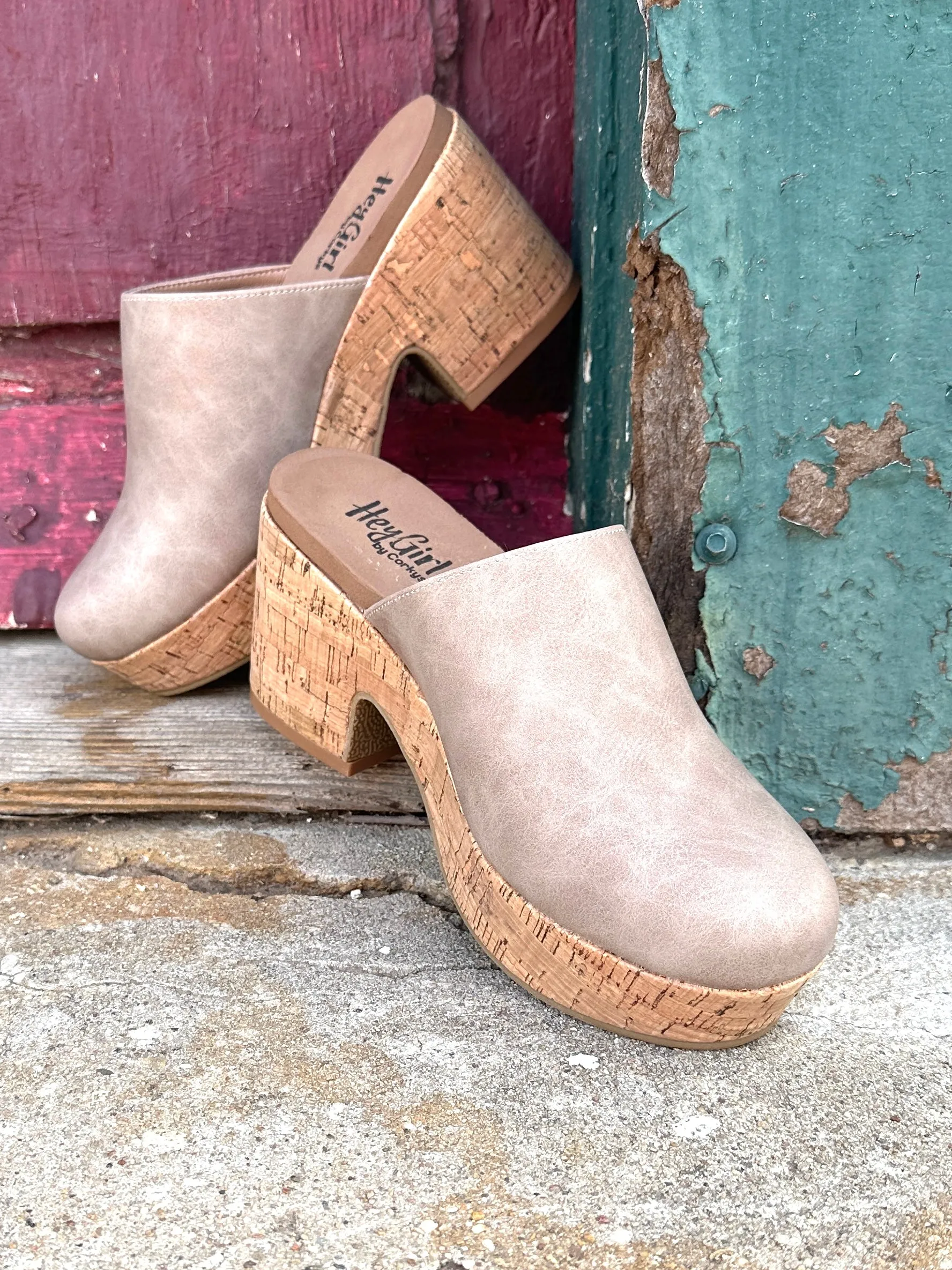 Watch Your Back Taupe Clog by Corkys
