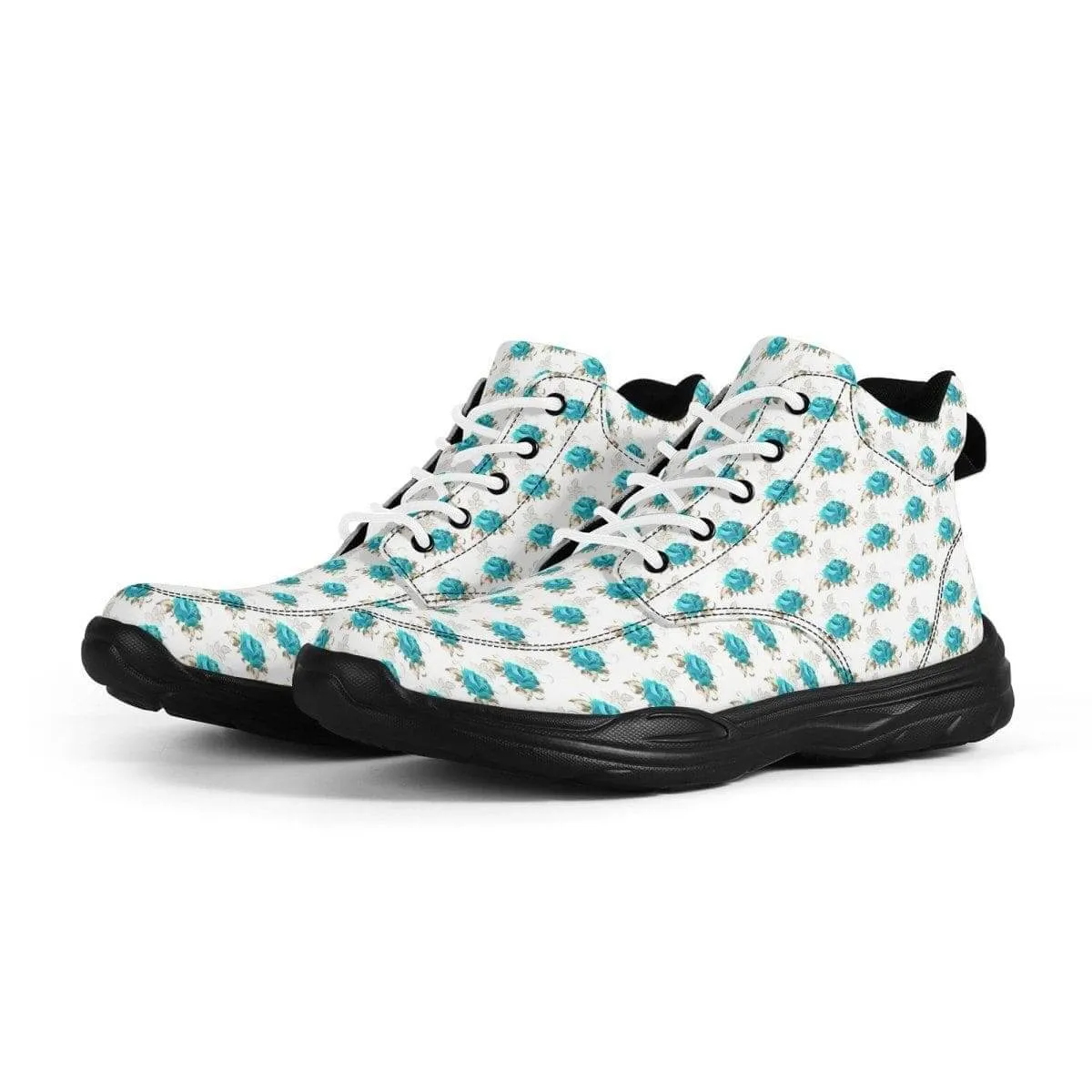 Women's Teal Roses Sneakers
