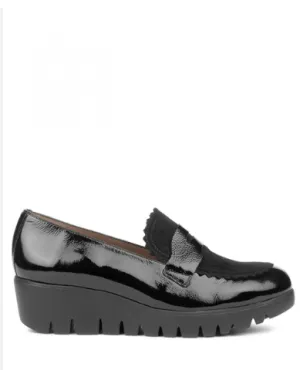 Wonders Black Patent  loafer
