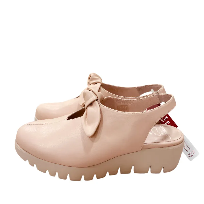 Wonders Nuede Bow Wedge Sandal|C33315NU